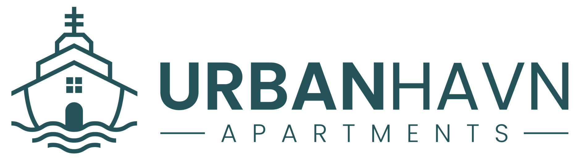 Urban Havn Apartments Logo horizontal weiß transparent